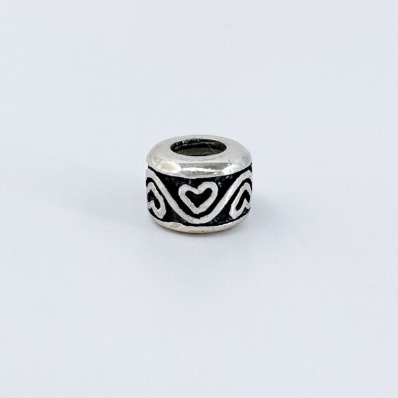 Vintage IBB Thailand Sterling Silver 925 Heart Bead Charm - Picture 2 of 6